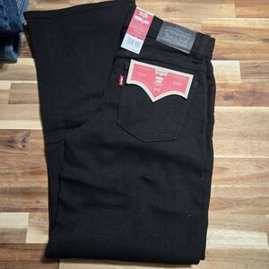 Girs Size 10 Levi's Flex Stretch Wide Leg Black Jeans